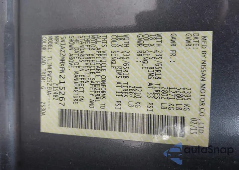 2015 Nissan Murano S from USA, damaged, VIN 5N1AZ2MHXFN215267